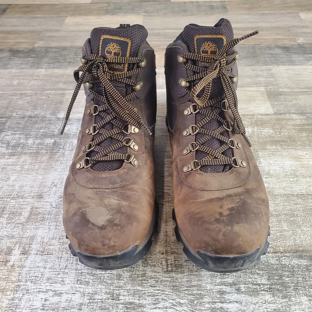 Timberland Mt. Maddsen Hiking Boots Mens Sz 14 Dark Brown Waterproof Mid Hiker